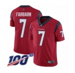 Men's Houston Texans #7 Ka'imi Fairbairn Red Alternate Vapor Untouchable Limited Player 100th Season Football Jersey