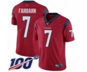 Men's Houston Texans #7 Ka'imi Fairbairn Red Alternate Vapor Untouchable Limited Player 100th Season Football Jersey