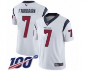 Men's Houston Texans #7 Ka'imi Fairbairn White Vapor Untouchable Limited Player 100th Season Football Jersey