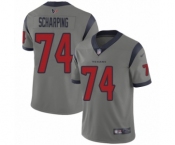 Men's Houston Texans #74 Max Scharping Limited Gray Inverted Legend Football Jersey