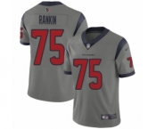 Men's Houston Texans #75 Martinas Rankin Limited Gray Inverted Legend Football Jersey