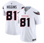 Men's Houston Texans #81 Jayden Higgins White 2025 Draft Vapor F.U.S.E. Limited Football Stitched Jersey