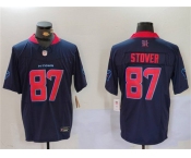 Men's Houston Texans #87 Cade Stover Navy 2nd Alternate F.U.S.E. Vapor Limited Football Stitched Jersey