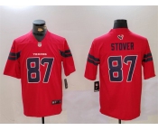 Men's Houston Texans #87 Cade Stover Red Vapor Untouchable Football Stitched Jersey