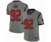 Men's Houston Texans #92 Brandon Dunn Limited Gray Inverted Legend Football Jersey