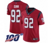 Men's Houston Texans #92 Brandon Dunn Red Alternate Vapor Untouchable Limited Player 100th Season Football Jersey