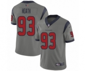 Men's Houston Texans #93 Joel Heath Limited Gray Inverted Legend Football Jersey