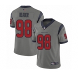 Men's Houston Texans #98 D.J. Reader Limited Gray Inverted Legend Football Jersey