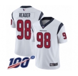 Men's Houston Texans #98 D.J. Reader White Vapor Untouchable Limited Player 100th Season Football Jersey