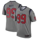 Men's Houston Texans #99 J.J. Watt Lmited Gray Inverted Legend Football Jersey