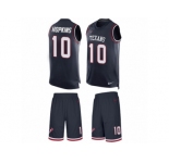 Men's Nike Houston Texans #10 DeAndre Hopkins Limited Navy Blue Tank Top Suit NFL Jersey