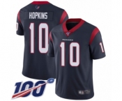 Men's Nike Houston Texans #10 DeAndre Hopkins Navy Blue Team Color Vapor Untouchable Limited Player 100th Season NFL Jersey