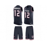 Men's Nike Houston Texans #12 Keith Mumphery Limited Navy Blue Tank Top Suit NFL Jersey