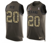 Men's Nike Houston Texans #20 Justin Reid Limited Green Salute to Service Tank Top NFL Jersey
