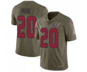 Men's Nike Houston Texans #20 Justin Reid Limited Olive 2017 Salute to Service NFL Jersey