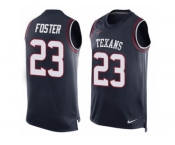 Men's Nike Houston Texans #23 Arian Foster Limited Navy Blue Player Name & Number Tank Top NFL Jersey