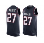 Men's Nike Houston Texans #27 Jose Altuve Limited Navy Blue Player Name & Number Tank Top NFL Jersey