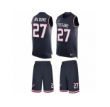 Men's Nike Houston Texans #27 Jose Altuve Limited Navy Blue Tank Top Suit NFL Jersey
