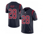 Men's Nike Houston Texans #28 Alfred Blue Limited Navy Blue Rush NFL Jersey