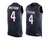 Men's Nike Houston Texans #4 Deshaun Watson Limited Navy Blue Player Name & Number Tank Top NFL Jersey