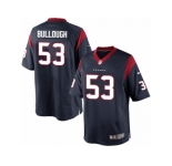 Men's Nike Houston Texans #53 Max Bullough Limited Navy Blue Team Color NFL Jersey