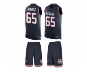 Men's Nike Houston Texans #65 Greg Mancz Limited Navy Blue Tank Top Suit NFL Jersey