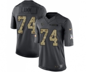 Men's Nike Houston Texans #74 Kendall Lamm Limited Black 2016 Salute to Service NFL Jersey