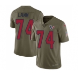 Men's Nike Houston Texans #74 Kendall Lamm Limited Olive 2017 Salute to Service NFL Jersey