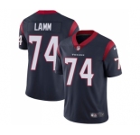 Men's Nike Houston Texans #74 Kendall Lamm Navy Blue Team Color Vapor Untouchable Limited Player NFL Jersey