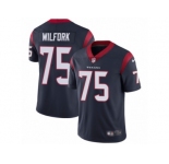 Men's Nike Houston Texans #75 Vince Wilfork Vapor Untouchable Limited Navy Blue Team Color NFL Jersey