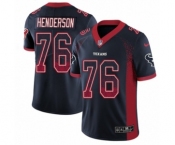 Men's Nike Houston Texans #76 Seantrel Henderson Limited Navy Blue Rush Drift Fashion NFL Jersey