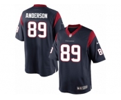 Men's Nike Houston Texans #89 Stephen Anderson Limited Navy Blue Team Color NFL Jersey