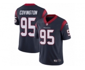 Men's Nike Houston Texans #95 Christian Covington Vapor Untouchable Limited Navy Blue Team Color NFL Jersey
