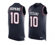 Nike Houston Texans #10 DeAndre Hopkins Navy Blue Team Color Men's Stitched NFL Limited Tank Top Jersey