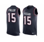 Nike Houston Texans #15 Will Fuller Navy Blue Team Color Men's Stitched NFL Limited Tank Top Jersey