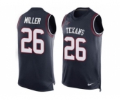 Nike Houston Texans #26 Lamar Miller Navy Blue Team Color Men's Stitched NFL Limited Tank Top Jersey
