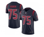 Nike Houston Texans #75 Martinas Rankin Navy Blue Men Stitched NFL Limited Rush Jersey