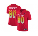 Nike Houston Texans #90 Jadeveon Clowney Red Men Stitched NFL Limited AFC 2018 Pro Bowl Jersey