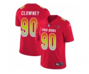 Nike Houston Texans #90 Jadeveon Clowney Red Men Stitched NFL Limited AFC 2018 Pro Bowl Jersey