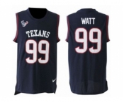 Nike Houston Texans #99 J.J. Watt Navy Blue Team Color Men Stitched NFL Limited Tank Top Jersey