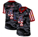 Nike Men's Houston Texans #4 Watson 2020 Nike Camo USA Salute to Service Limited Jersey