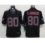 nike nfl jerseys houston texans #80 a.johnson black[nike limited]