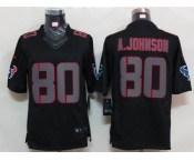 nike nfl jerseys houston texans #80 a.johnson black[nike limited]