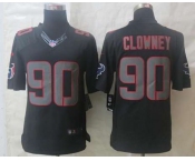 nike nfl jerseys houston texans #90 clowney black[nike impact limited][clowney]