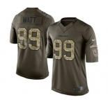 nike nfl jerseys houston texans #99 watt army green[nike Limited Salute To Service]