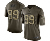 nike nfl jerseys houston texans #99 watt army green[nike Limited Salute To Service]