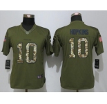 Women New Nike Houston Texans #10 Hopkins Green Salute To Service Limited Jersey