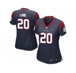 Women Nike Houston Texans #20 Jeremy Lane Game Navy Blue Team Color NFL Jersey