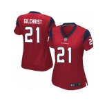 Women Nike Houston Texans #21 Marcus Gilchrist Game Red Alternate NFL Jersey