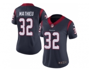 Women Nike Houston Texans #32 Tyrann Mathieu Navy Blue Team Color Stitched NFL Vapor Untouchable Limited Jersey